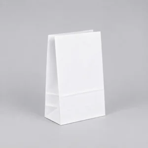 Bolsa papel americana sin asas kraft blanco 22x11x32 cm